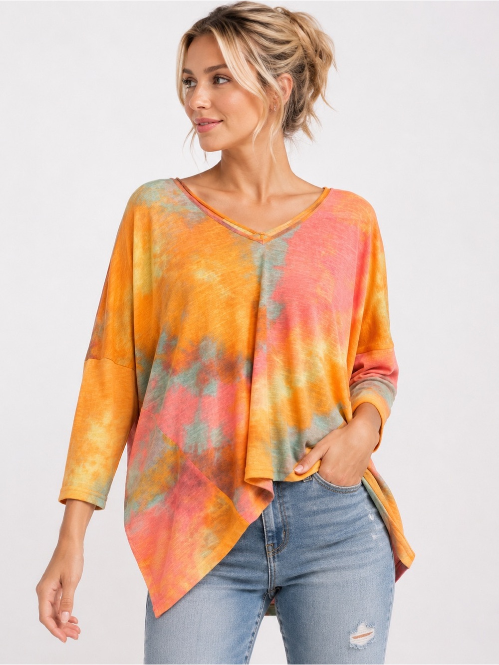 La Miel Tie Dye sweater size Small NWT
